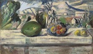 Composition Aux Fruits Et Paysage by Emile-Othon Friesz