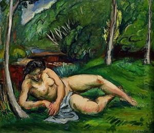 Nu Allonge Dans Un Paysage by Emile-Othon Friesz