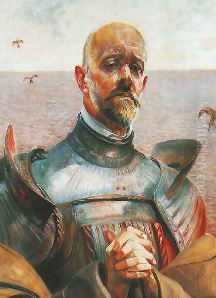 Self-Portrait in Armor 1914 by Jacek Malczewski