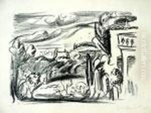 Landscape- Lithograph, 1927, Signed In Pencil, Very Good Condtion. 9 X 12'' by Emile-Othon Friesz