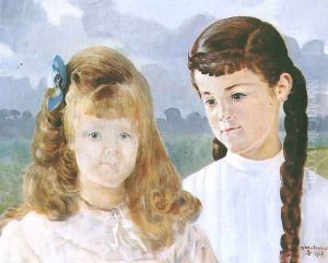 Portrait of Karolina and Adelajda Lanckoronska by Jacek Malczewski