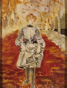 Alley in Autumn by Jacek Malczewski
