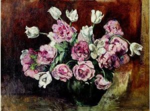 Bouquet De Pivoines Et Tulipes by Emile-Othon Friesz