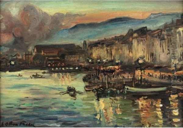 Le Port De Toulon Au Crepuscule - view 1