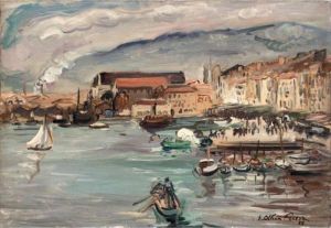 Voiliers Et Vedettes Dans Le Port De Toulon by Emile-Othon Friesz