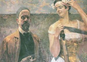 Self-Portrait with Thanatos by Jacek Malczewski