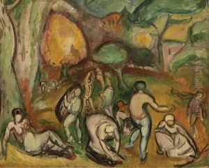 Personnages Dans Un Paysage