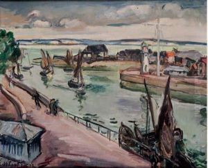 Entree Du Port De Honfleur, Circa 1935