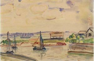 L'avant-port D'honfleur by Emile-Othon Friesz