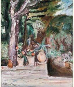 Deux Fillettes Dans Un Jardin by Emile-Othon Friesz