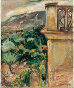 Paysage Derriere La Maison by Emile-Othon Friesz