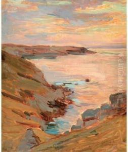 Coucher De Soleil Pres Douarnenez En Bretagne by Emile-Othon Friesz