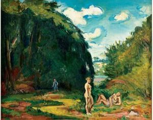 Baigneuses Dans Un Paysage by Emile-Othon Friesz