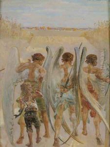 Three Angels with Tobias by Jacek Malczewski