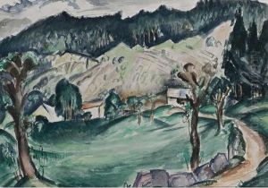 Forest And Hill Landscape by Emile-Othon Friesz