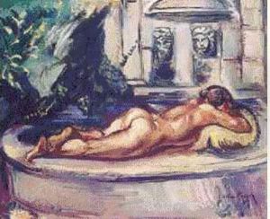 Nu A La Fontaine by Emile-Othon Friesz