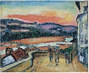 Les Femmes Remontant Du Fleuve, Portugal by Emile-Othon Friesz