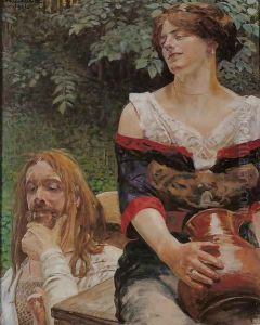Christ and the Samaritan Woman by Jacek Malczewski