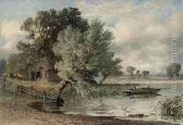 Reed Gathering On The Thames - view 1
