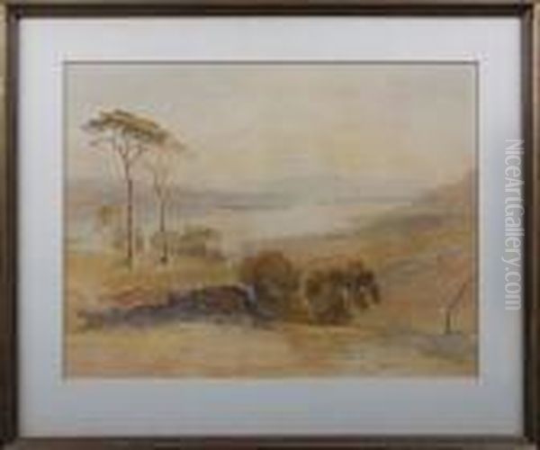 River Scene At Sunset - view 1