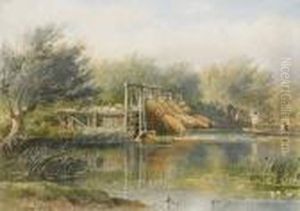 Eel Traps On The Thames by George Arthur Fripp