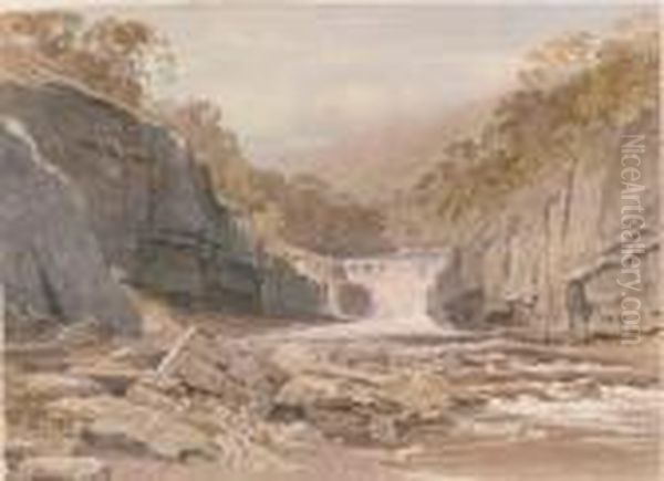 Waterfall Kisdon Force, Swaledale, Near Teesdale - view 1