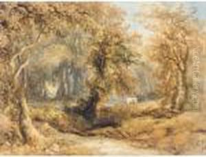 Cattle By A Stream by George Arthur Fripp