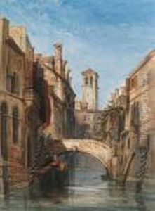 A View Of A Canal In Venice, Italy A View Of A Canal In Venice, Italy