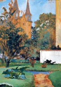 The Garden of the Carmelite Church, Cracow, 1902 by Jacek Malczewski