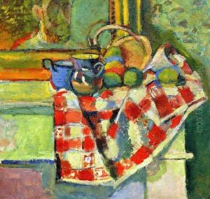 Still Life, Checked Tablecloth