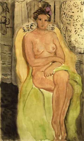 Nude in an Armchair, Legs Crossed - view 1