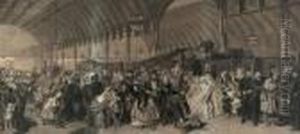 The Railway Station
Engraving By Francis Holl by William Powell Frith