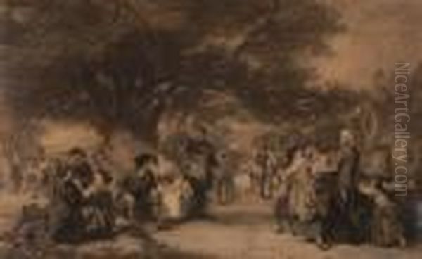 An English Merry Making In The Olden Time - view 1