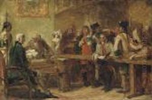 Hogarth Before The Justices Of Calais by William Powell Frith