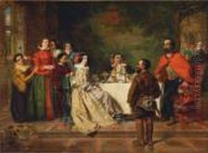 Sancho And Don Quixote (also Known As: Sancho Tells A Tale To The Duke And Duchess...) by William Powell Frith