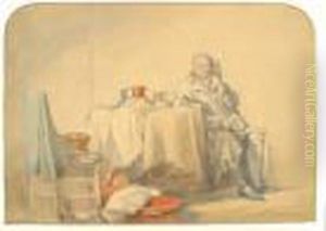 Homme Assis Dans Sa Cuisine by William Powell Frith