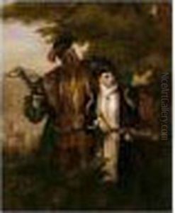 King Henry And Anne Boleyn Deer Shooting In Windsor Forest by William Powell Frith