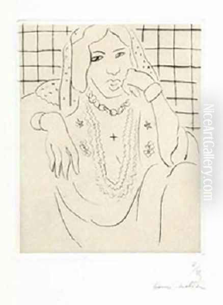 Odalisque sur Fond a Carreaux - view 1