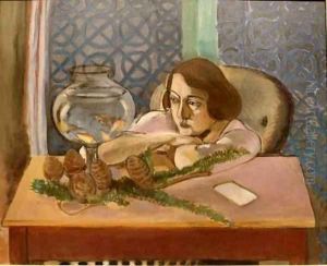 Woman Before An Aquarium