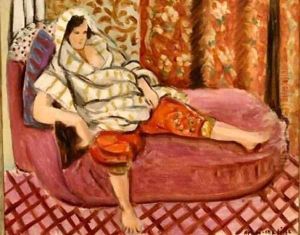 Woman ona Rose Divan
