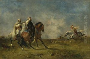 La Chasse A La Gazelle (hunting Gazelle) by Eugene Fromentin