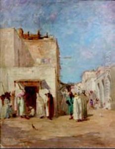 " Place Animee A Biskra " by Eugene Fromentin