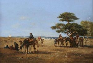 Cavaliers Au Repos by Eugene Fromentin