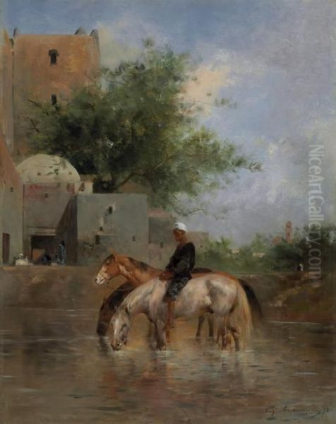 Watering Horses, Egypt - view 1