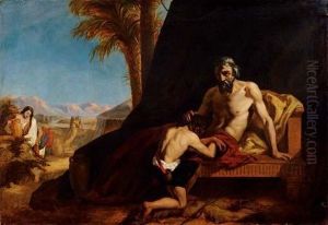 Abramo Benedice Isacco by Eugene Fromentin