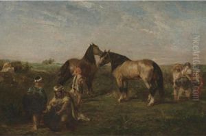 Arabs At Rest by Eugene Fromentin