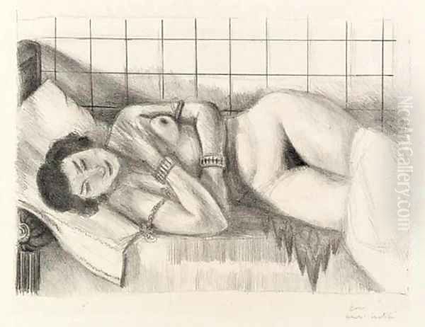 Figure endormie, chale sur les jambes - view 1
