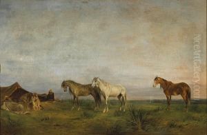 An Arab Encampment by Eugene Fromentin