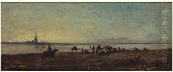 La Caravane Au Soleil Couchant - view 1