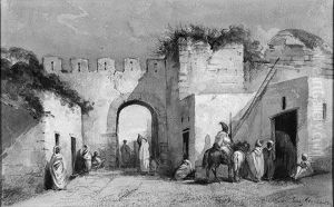 Arab Figures At City Gate